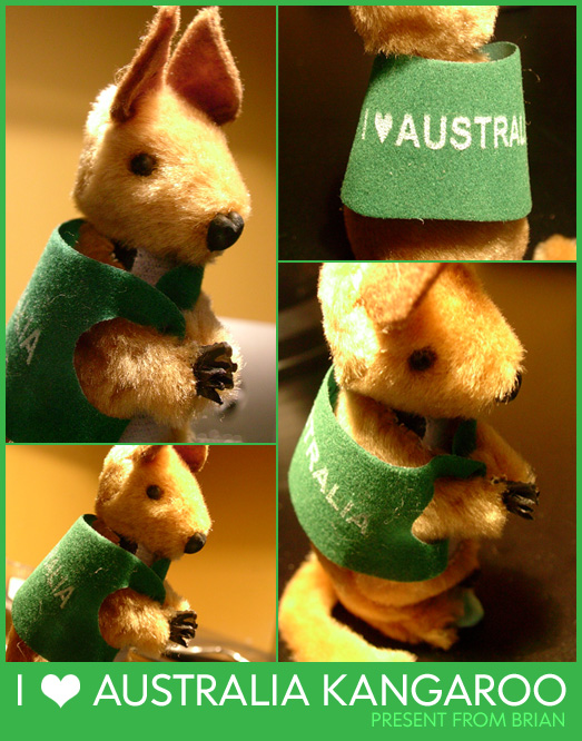 Present from Brian: I Love Australia Kangaroo