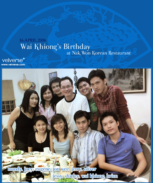 Wai Khiong's Birthday Dinner