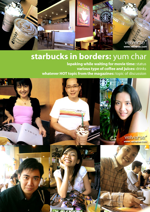 starbucks in borders: yum char