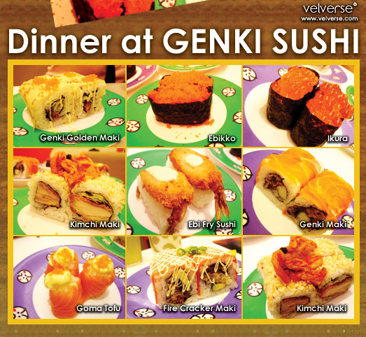 Dinner at Genki Sushi