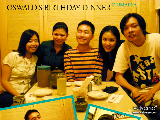 Oswald's Birthday Dinner at Umai-Ya